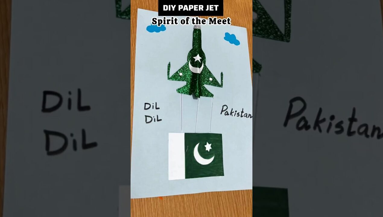 DIY Paper Fighter Jet | School Project #shorts #pakistan