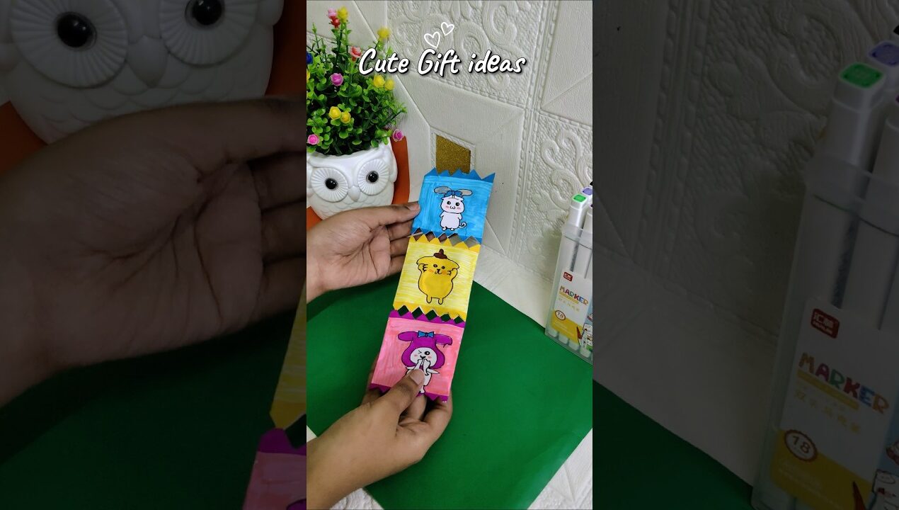 Diy cute gift ideas 🍭✨ paper craft ideas 💝💡#diy #shorts #papercraft #art #cute #youtubeshorts