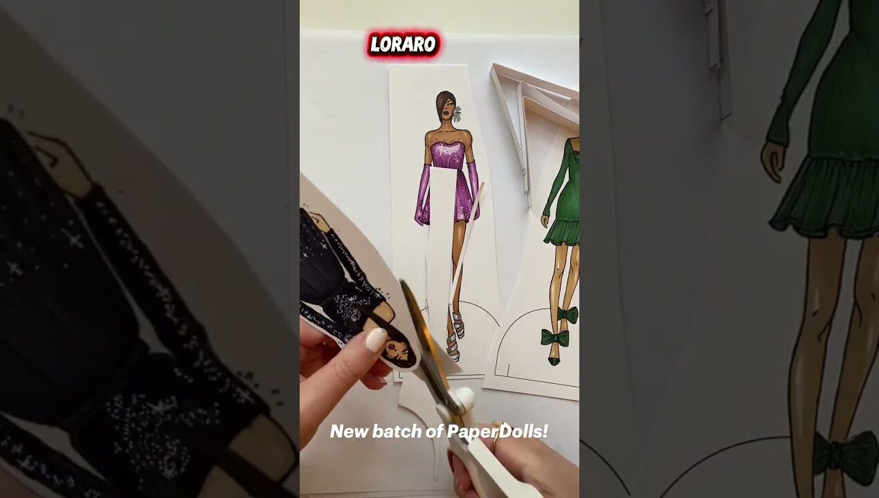 DIY PAPER DOLLS FASHION DESIGN: CREATIVE CRAFT IDEAS & ART TUTORIAL 🎨👗 #PaperDolls #lorato #diy