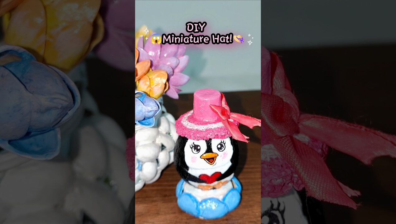 Bottle Cap Craft Idea♻️| How to make a mini hat | Miniature Craft ✨ #Shorts #DIY