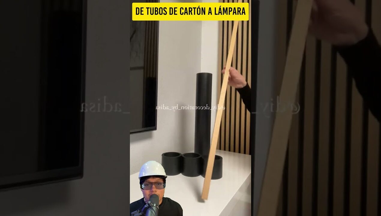 De tubos de cartón a lámpara moderna 😱💡 #tips #decoracion #diy