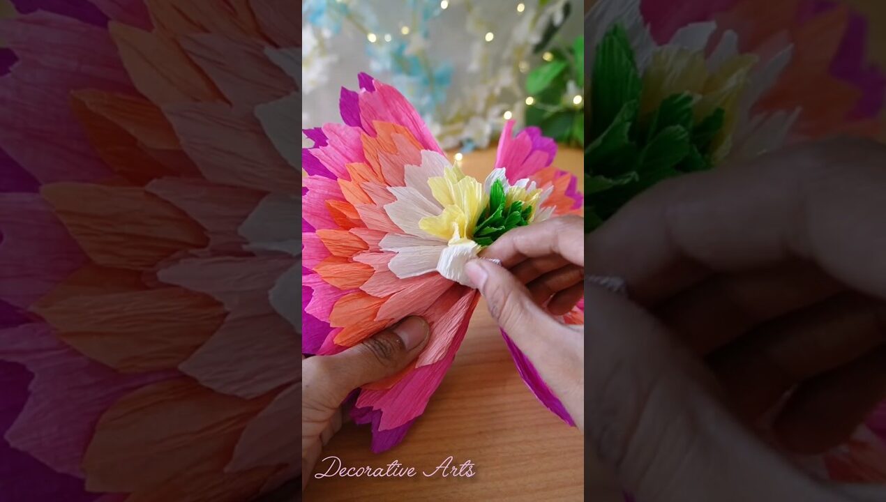 How to Make Aesthetic Flowers With Crepe Paper/ DIY Peony Flowers Making Ideas/#diy #craft #flowers