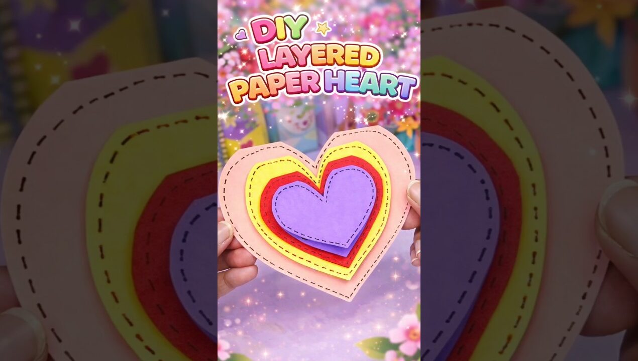 DIY Layered Paper Heart ❤️ (So Cute & Easy!)
