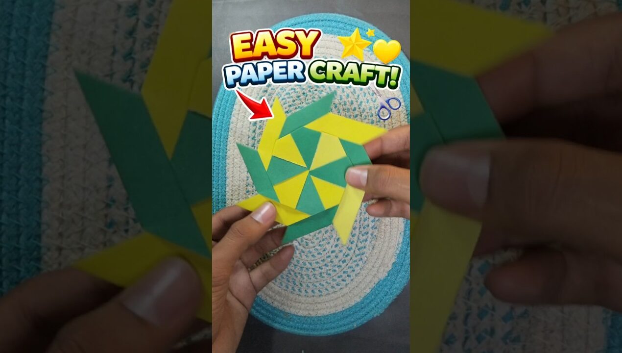 🌀 Easy Paper Toy Craft ✨ DIY Spinning Paper Toy Tutorial ✂️#shorts #trending #handmade #viral #diy