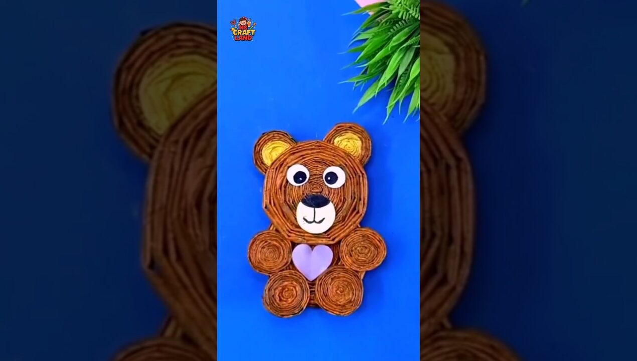 How to Make Paper Teddy Bear🧸| cute doll making #shortsfeed #viral #ytshorts #teddybear #reels