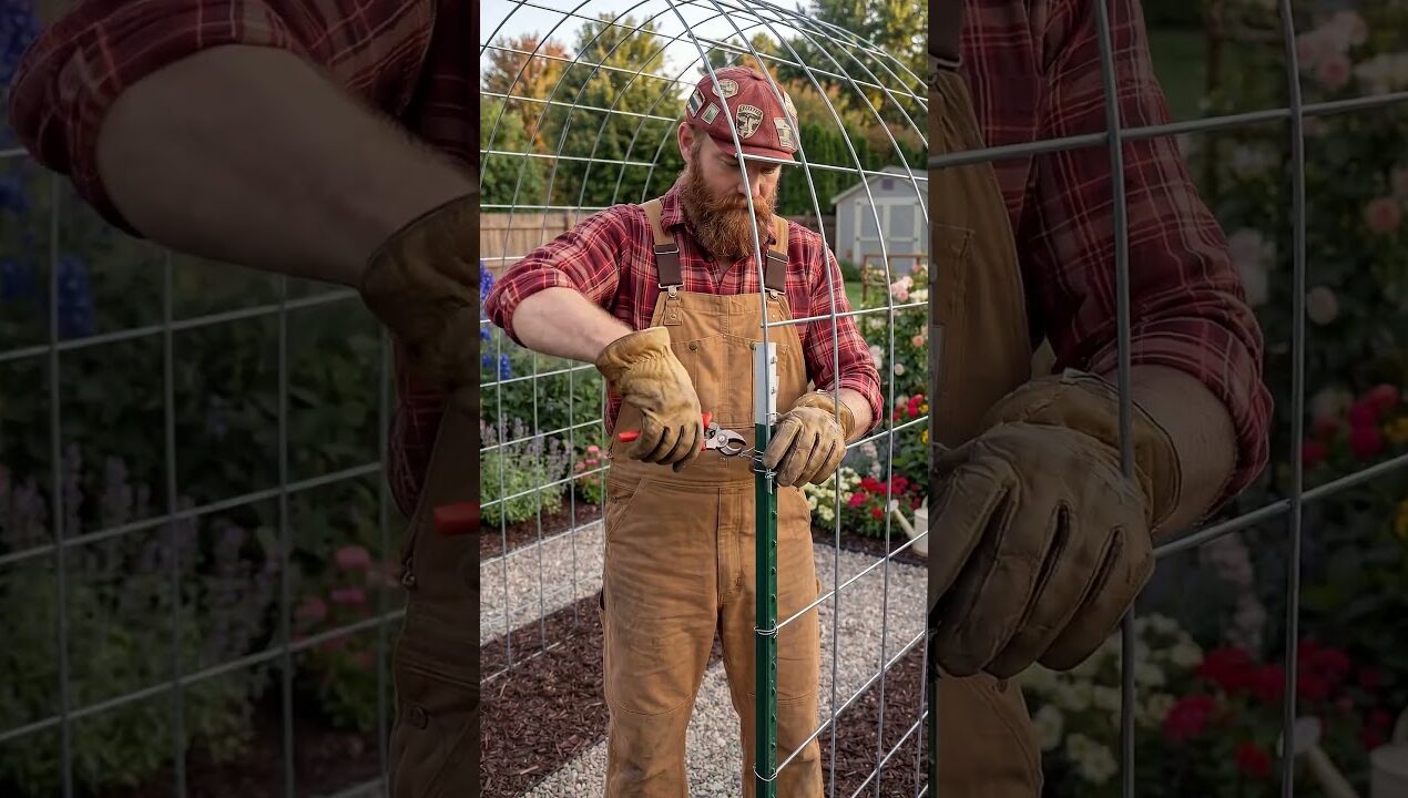 Never Grow Cucumbers on the Ground Again! (Try THIS Hack) 🥒⬆️ #garden #gardening #growyourownfood
