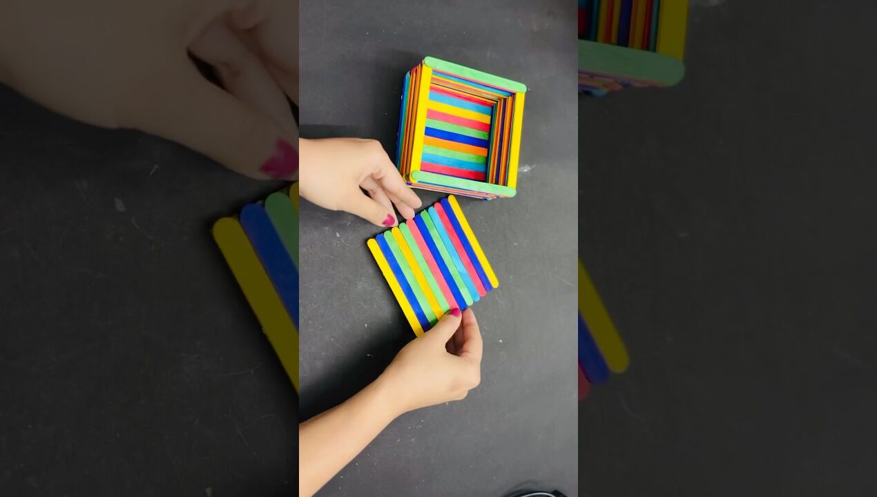 IceCream Sticks Craft Ideas #shorts #icecreamstickcraftideas #ytshorts #shortsfeed #diy #diycrafts