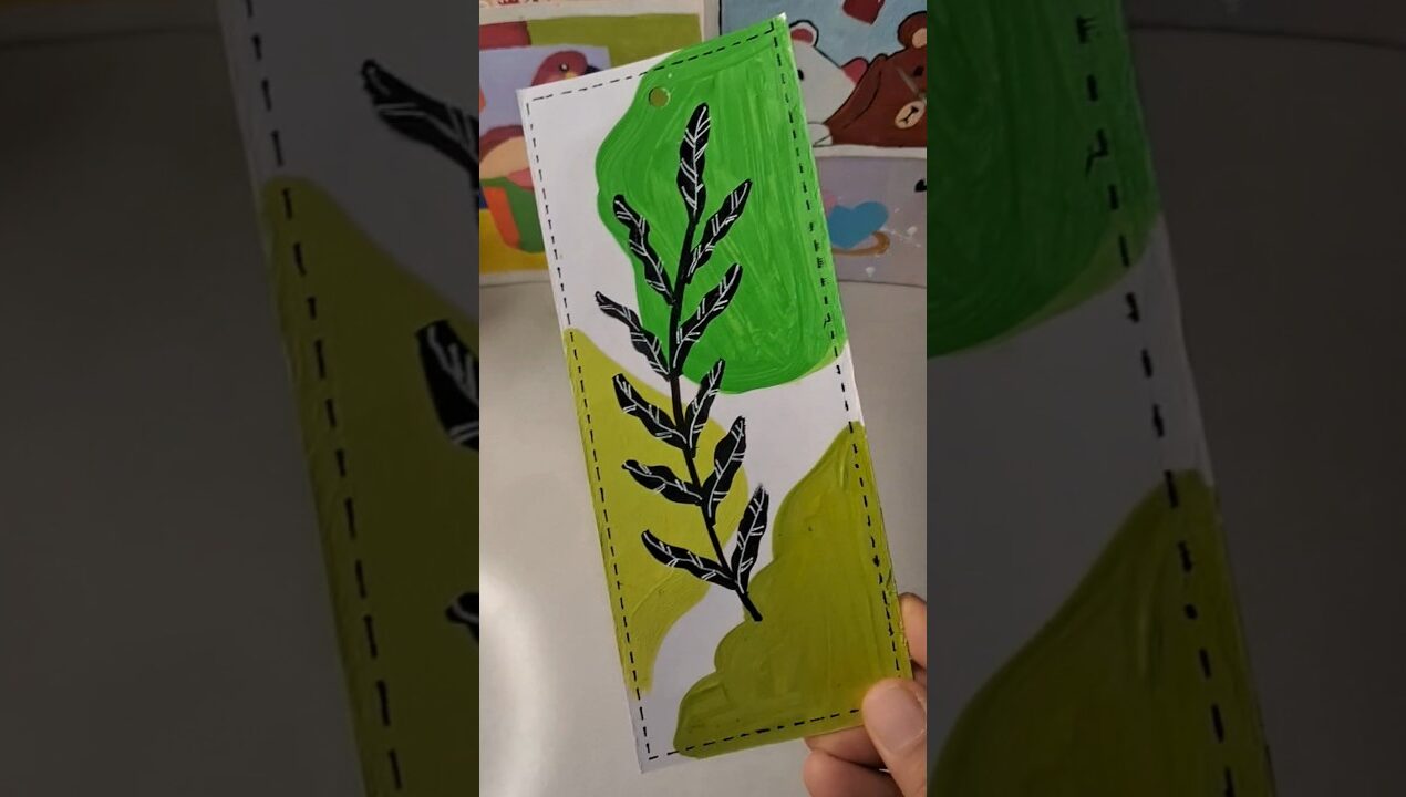 Boho Bookmark Painting 🌙✨ | Easy Aesthetic DIY Bookmark Idea | Relaxing Art #shorts#bookmark