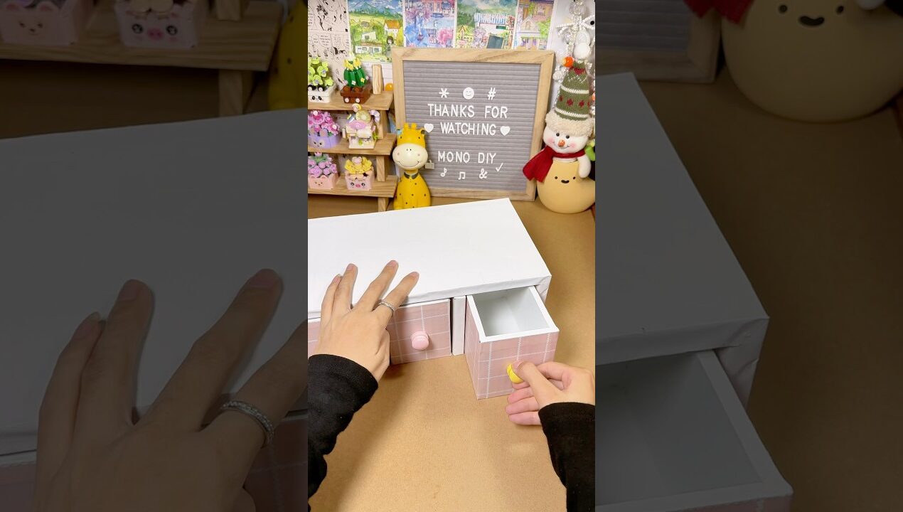 DIY kệ 3 ngăn | cardboard cabinet #diy #cardboard