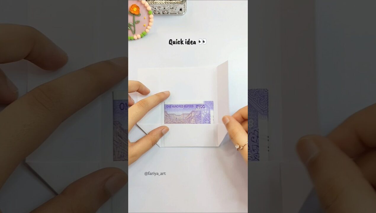 No glue, no tape 😳 perfect for gifts! #diy #paperenvelope #papercraft #viralshorts #giftideas
