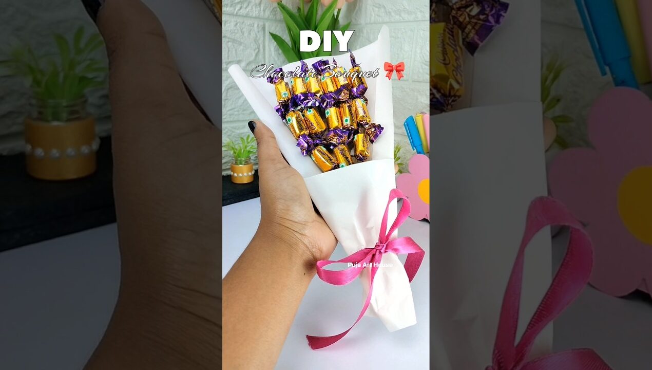 chocolate bouquet | birthday gift ideas | #gift #diy #viralshorts #birthday #diycrafts #handmade