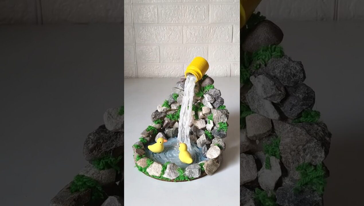 DIY Aesthetic Home Decor ||Cute Fountain Craft #shorts #viralshorts #homedecor #fountain #diy