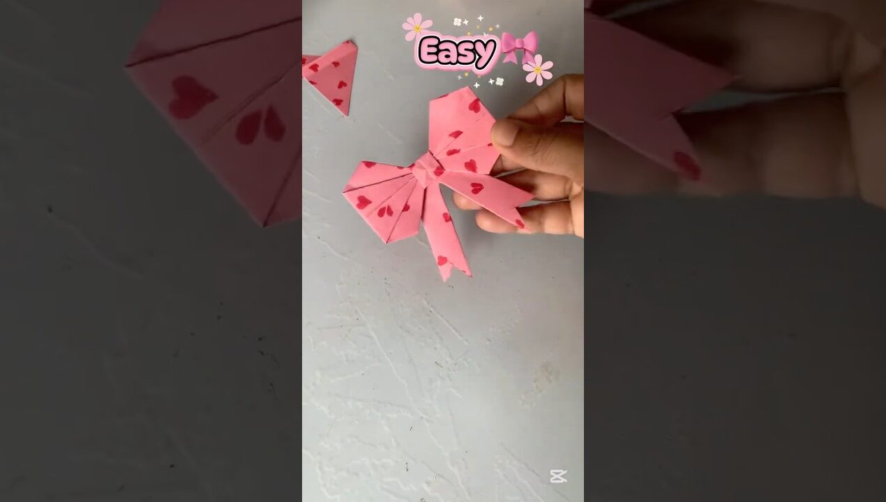 Diy paper bow 🎀 #diy #artscraft #craft #youtubeshorts #papercraft