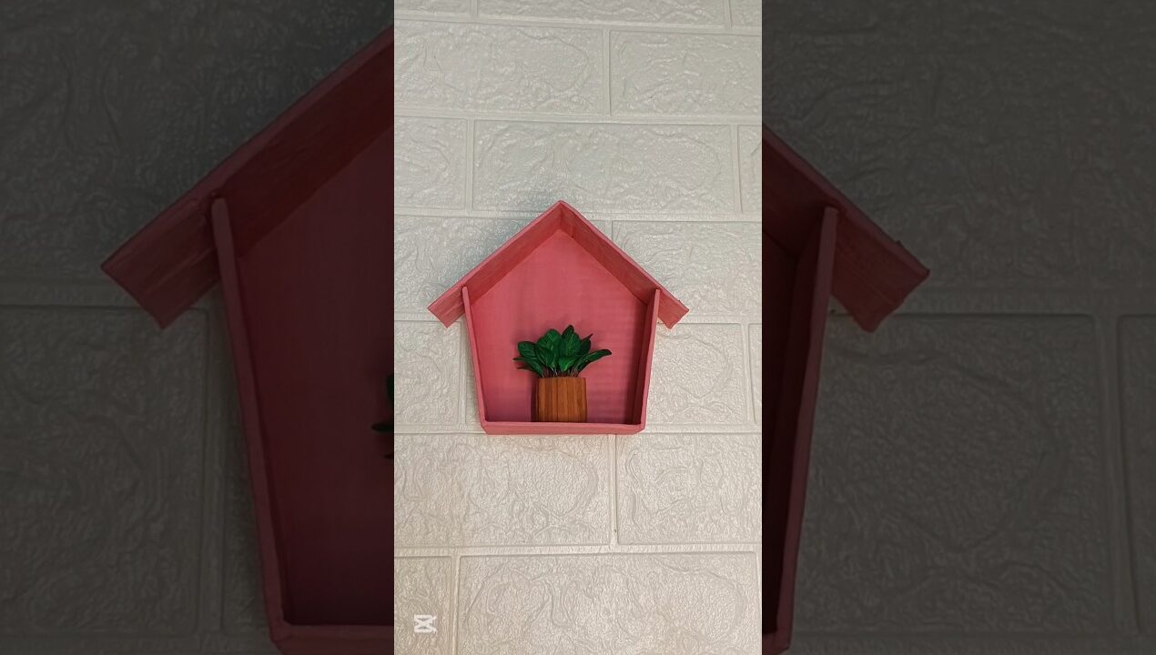 Diy wall decor making from cardboard 🥰 #diy #craft #walldecor #shortsfeed #ytshorts