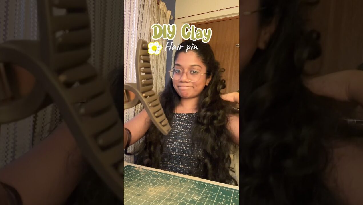 Day 6 – DIY hair pin barrette with clay ☺️ and this one’s my fav so far 💕 #art #yt #fun #diy #clay