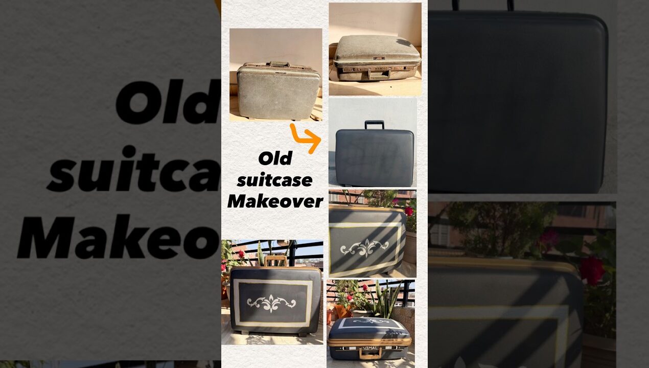 Salon purana suitcase Ko diya new look||old suitcase makeover#shorts #diy #recycle #trending
