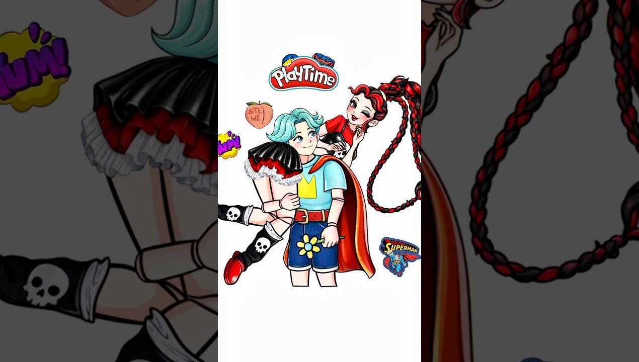 Poopy Playtime Lily Lovebraid redhair Rory redcap Sticker Book DIY #stickerbook #diy #poopyplaytime