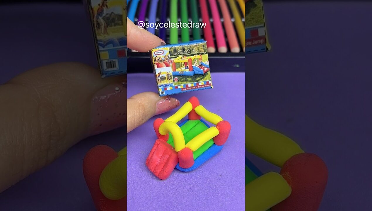 Hice BRINCOLÍN para bebé miniatura #diy #art #arte #manualidades