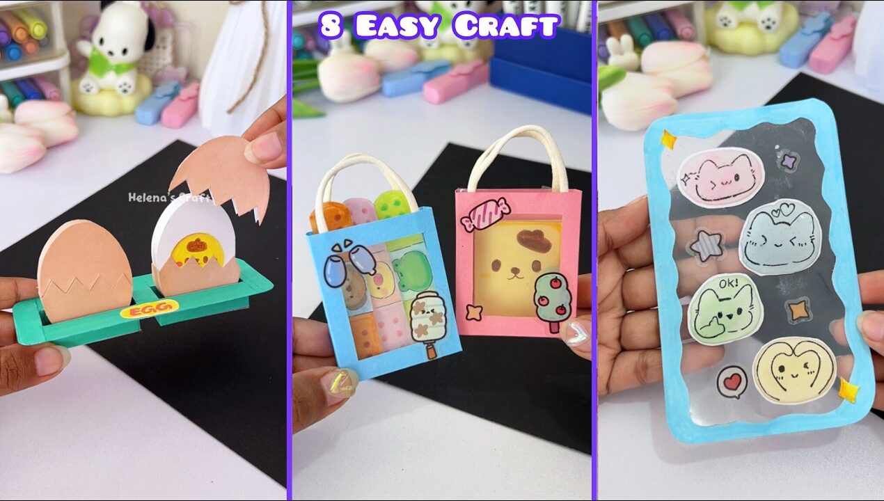 10 Easy craft ideas / miniature craft / how to make / DIY school project. / Helena's Craft