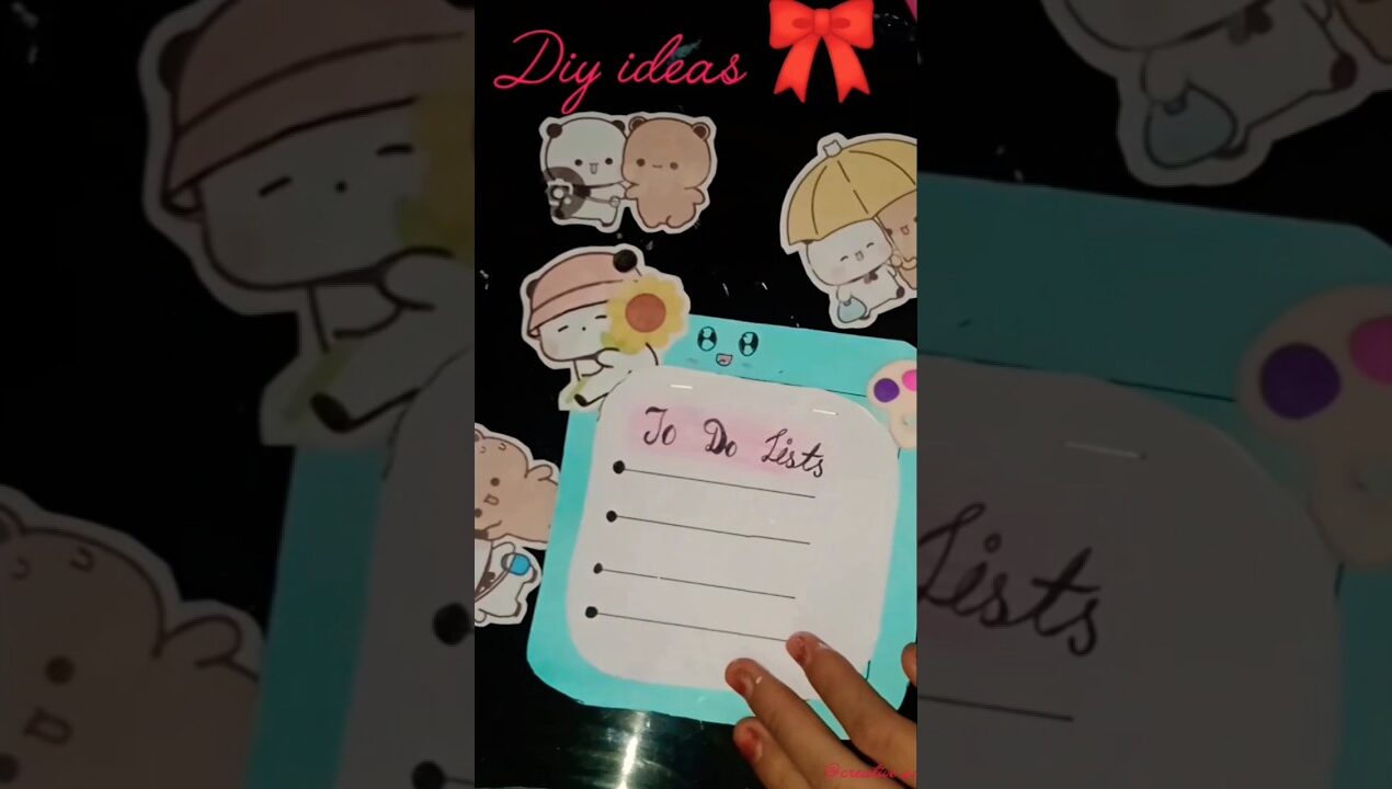 Cute diy ideas 🎀 #art 🎨#diy #craft 🎍 #to do list diy 💕#sticker #viral🧿 #like 👍🏻 #subscribe 💮