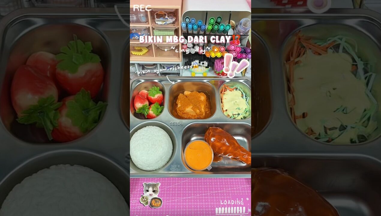 BIKIN MBG DARI CLAY😱 tutorial sambalnya ada di Youtube yaa #diy