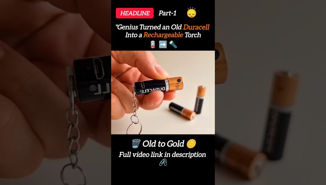 This Old Duracell Battery Became a Rechargeable Torch 😳🔋 | Genius DIY Hack | #innovation #innovation