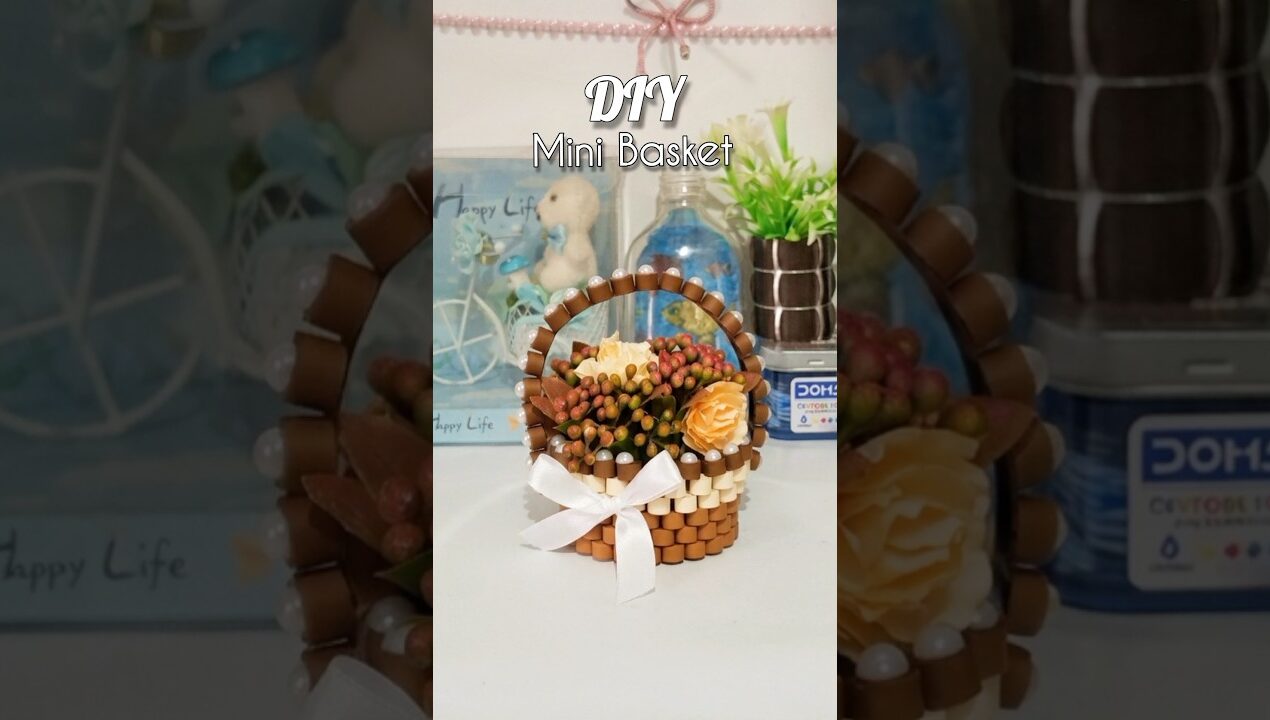 DIY Mini Basket 🧺 #shorts #craft #diy