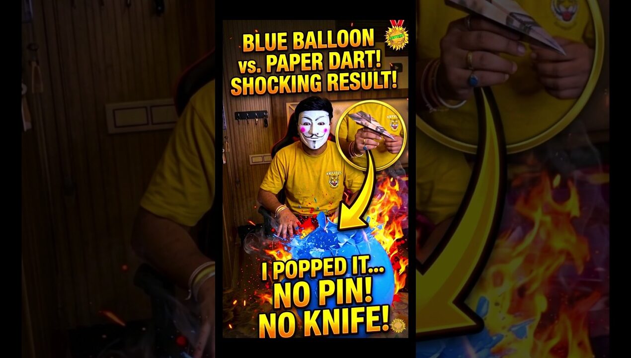 POPPED A BALLOON TO PAPER DART | SHOCKING 😱| #diy #shorts #fyp #experiment #lifehacks #trending
