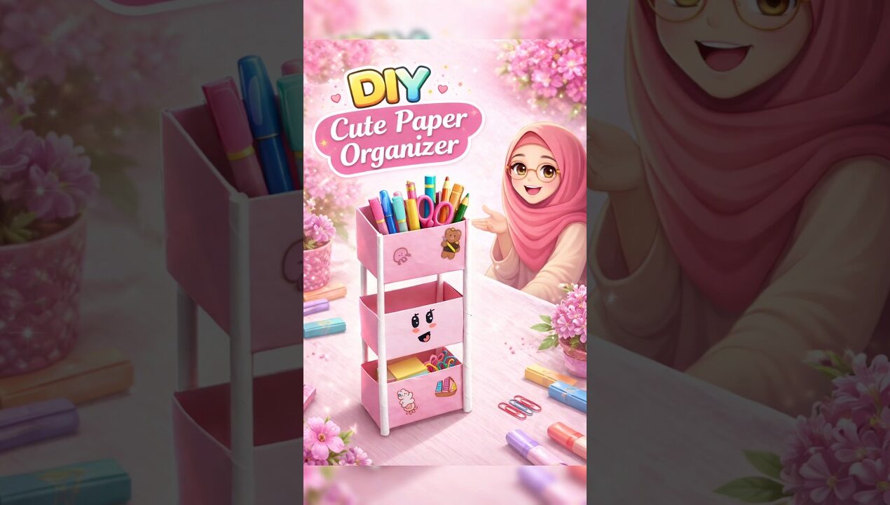 “Cute Paper Organizer DIY ✨ | Easy & Useful Craft”