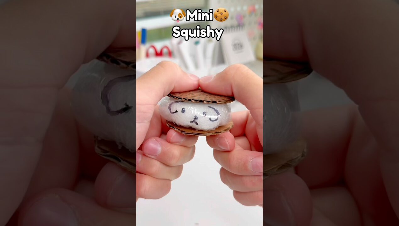 🍪Cute Mini DIY Squishy🐶!? #diycrafts #papercraft #cutecrafts #diysquishy #diy