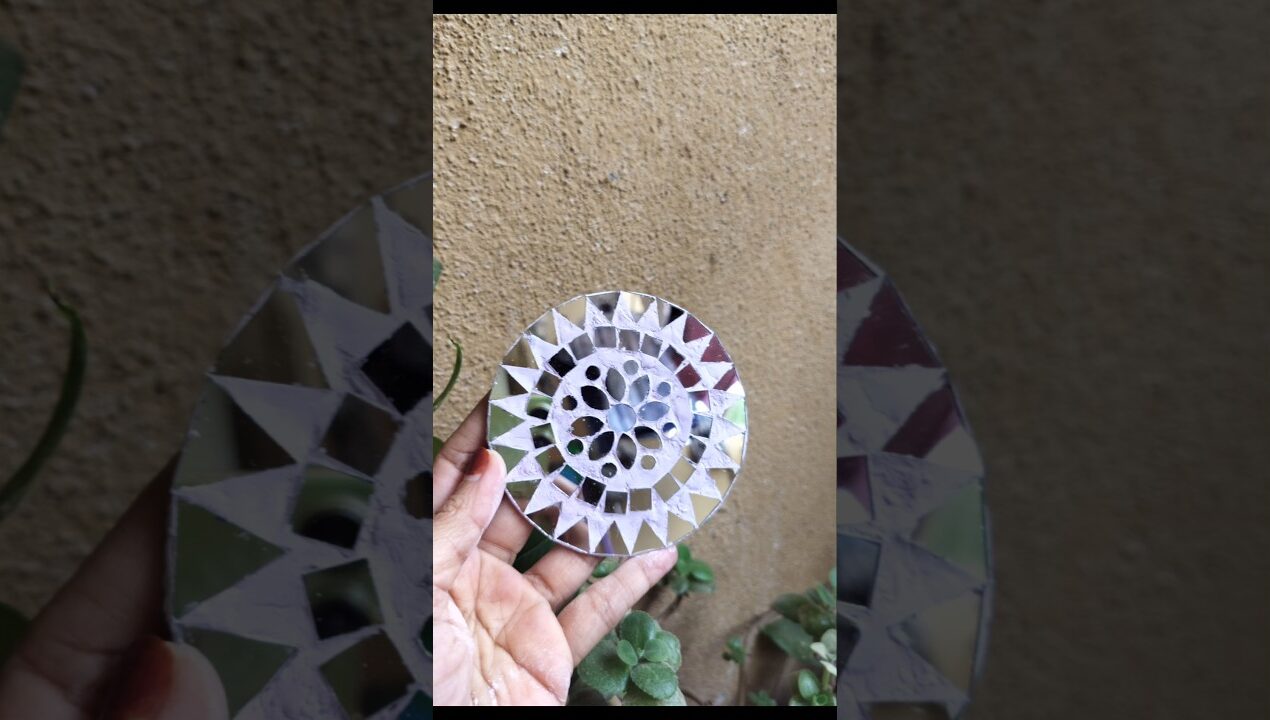 #shorts #diy #handmadecraft #Mosaic mirror craft #Mosaic mirror diy #Easy diy #Easy craft 🪩🤩😍🥰