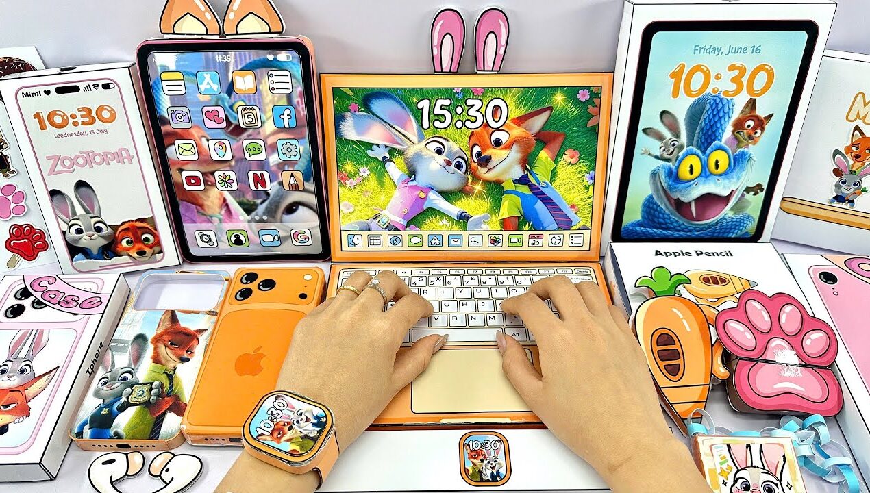 (🍎Paper DIY🍎) Apple X ZOOTOPIA Blind Bag 1000$ | Nick & Judy | Iphone, Macbook, IPad | ASMR