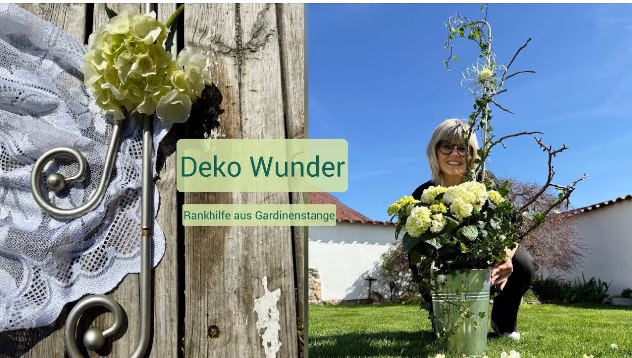 Nicht wegwerfen! Alte Gardinenstange wird zum Gartenzauber 🌿