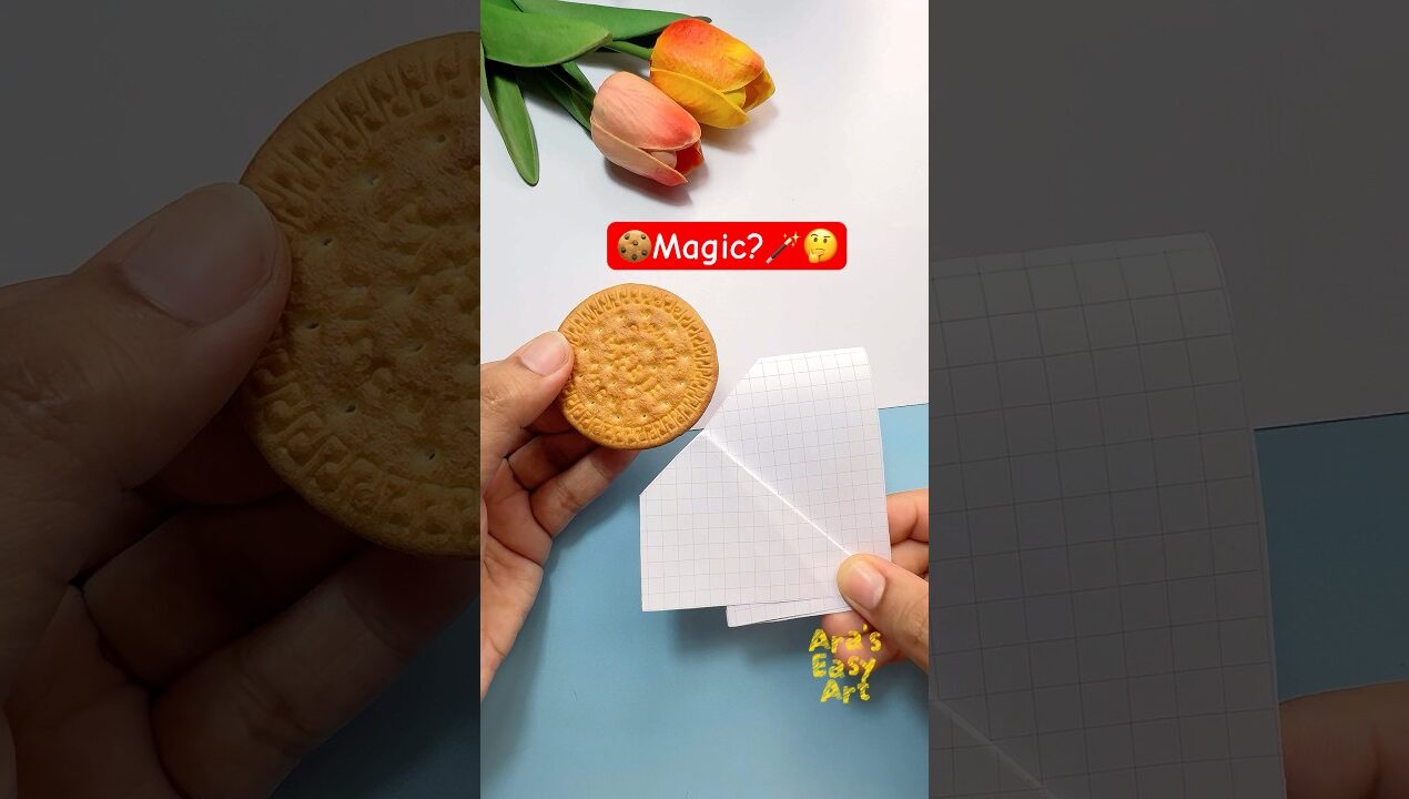 🍪Paper Cutting Magic 🪄🤔 @ArasEasyArt #ytshorts #viral #magic #paper #diy