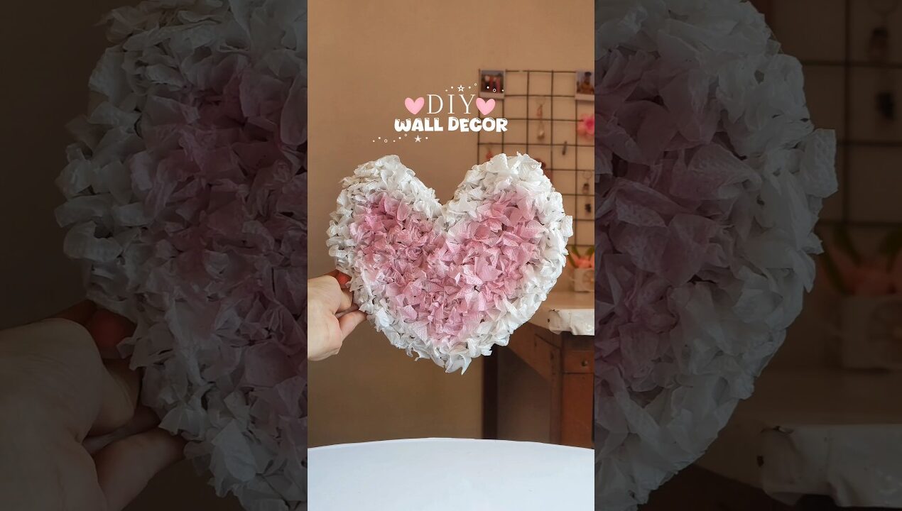 Diy Aesthetic Wall Decor 🩷 || Craft idea #shorts #viral #craft #trending #art #diy  #aesthetic
