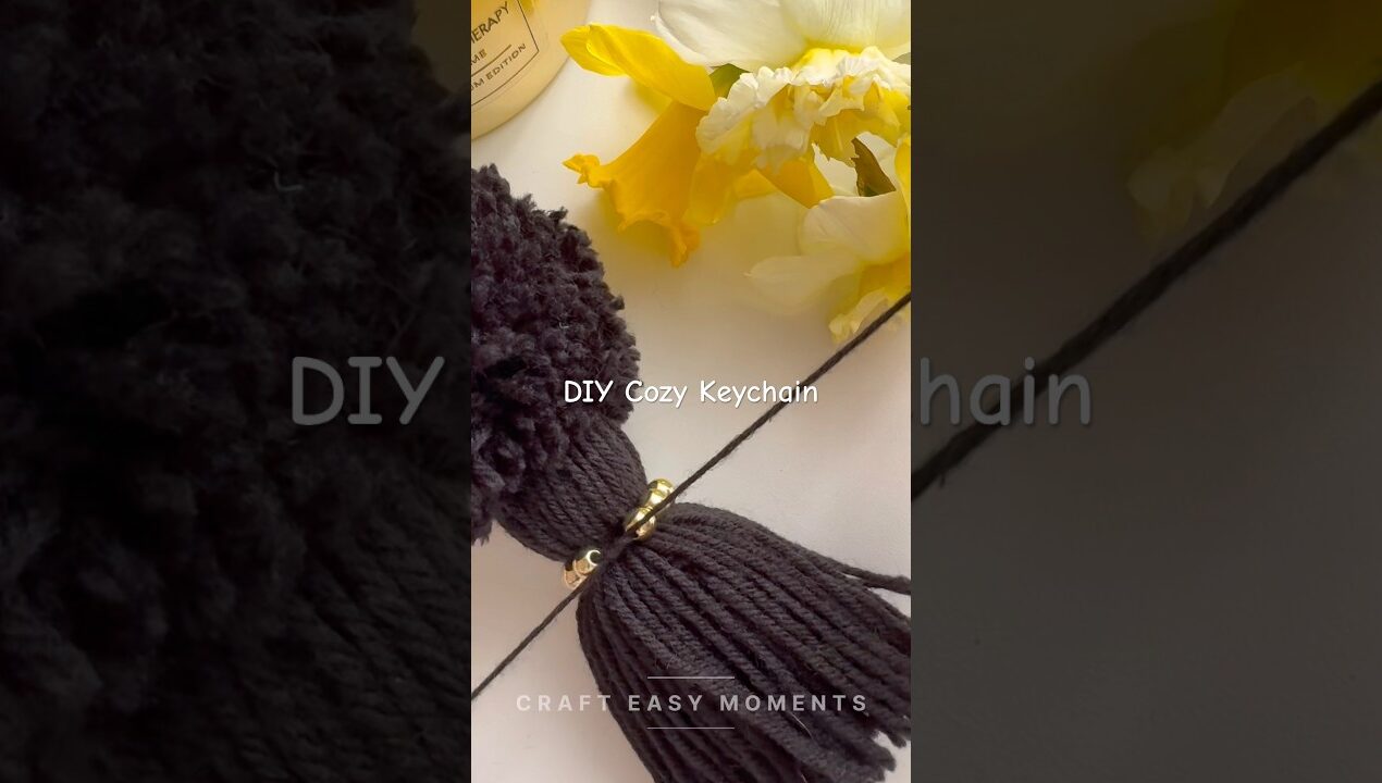 Cozy Keychain That Looks Expensive #diy #crafts #shorts