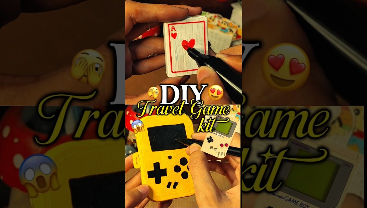 DIY Travel Game Kit *with 6 games* 😱🔥 #shortsyoutube  #shortsfeed #shorts