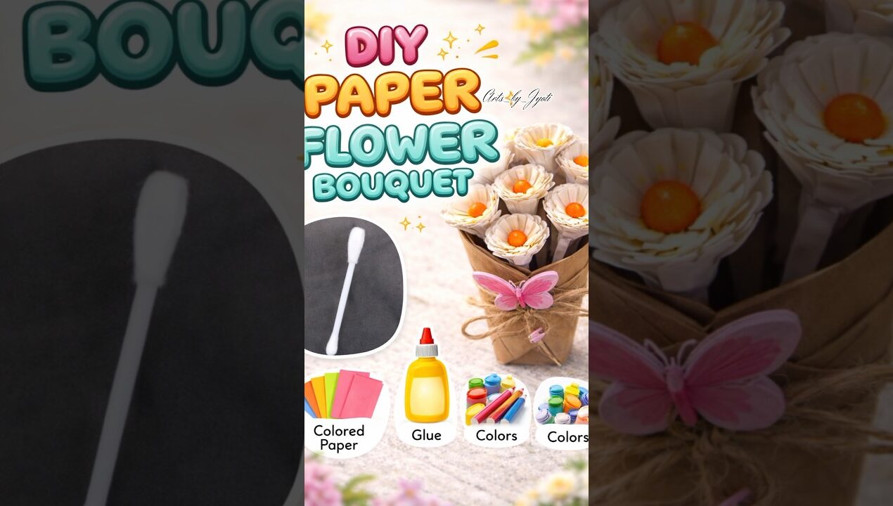 DIY Flower Bouquet💐| Easy Gift Ideas|#diycrafts#bouquet#shortvideo#trendingvideo#art#artist#reels