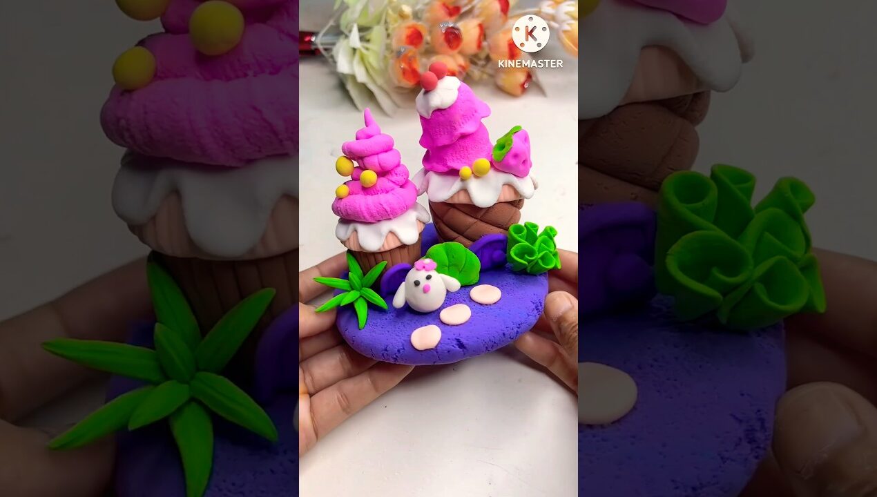 DIY idea 💡 super easy clay diye ice cream banano 🌸🍦🍦#music #trending #clay #toys #youtubeshorts