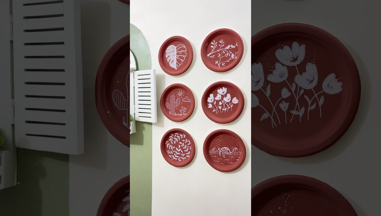 DIY Terracotta Wall Decor using Paper plates | Wall art #walldecor #terracotta #paperplates