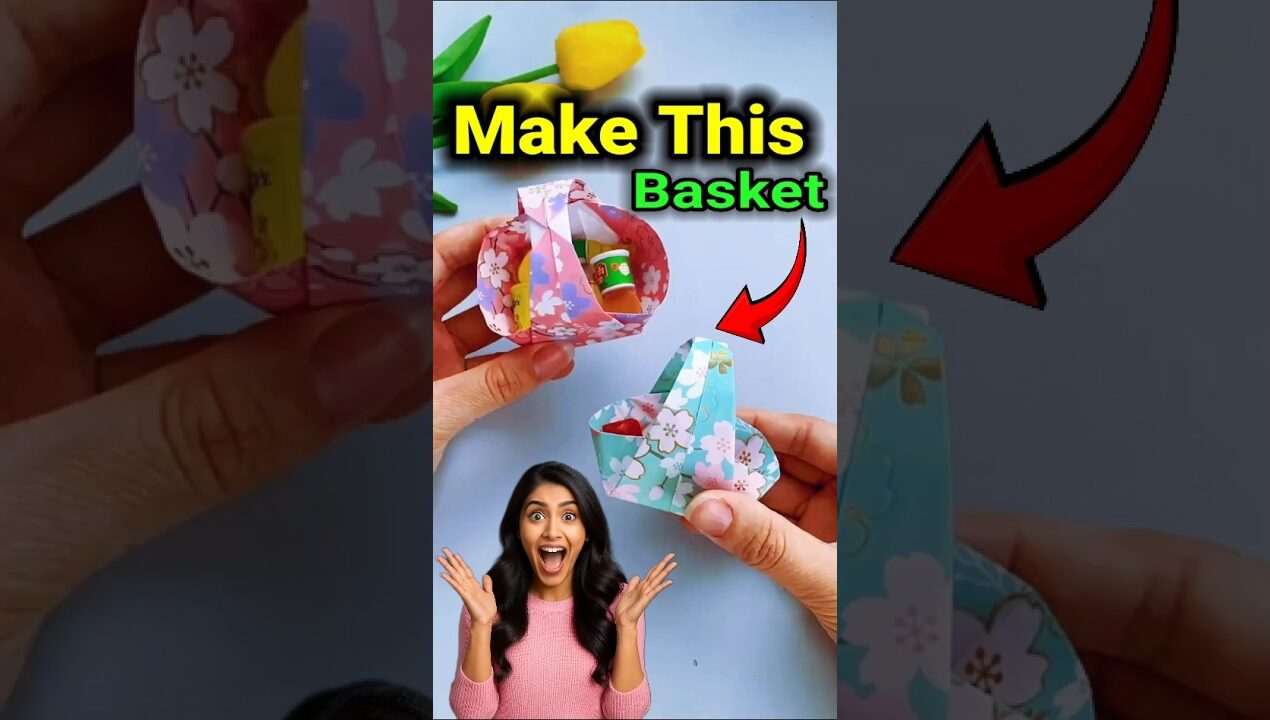 Make This Basket from paper | how to make paper basket | origami paper basket #origami #craft #diy
