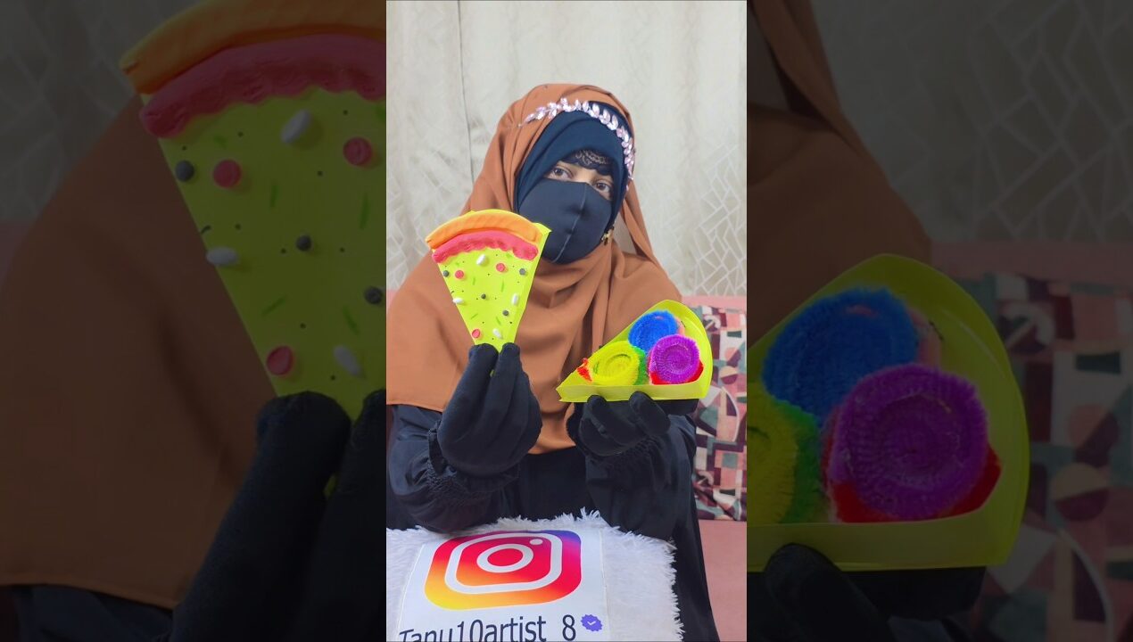 Paper pizza box craft idea for kids/ Pizza box Making at home #ytshorts #craft #shorts #viral