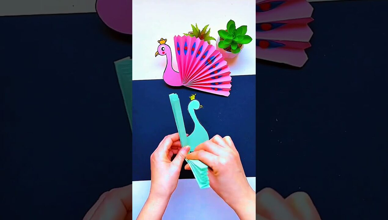 Paper Peacock 🦚 Making | Easy Tutorial…#diy #craft #trending #viral #shorts #foryou #reels #love