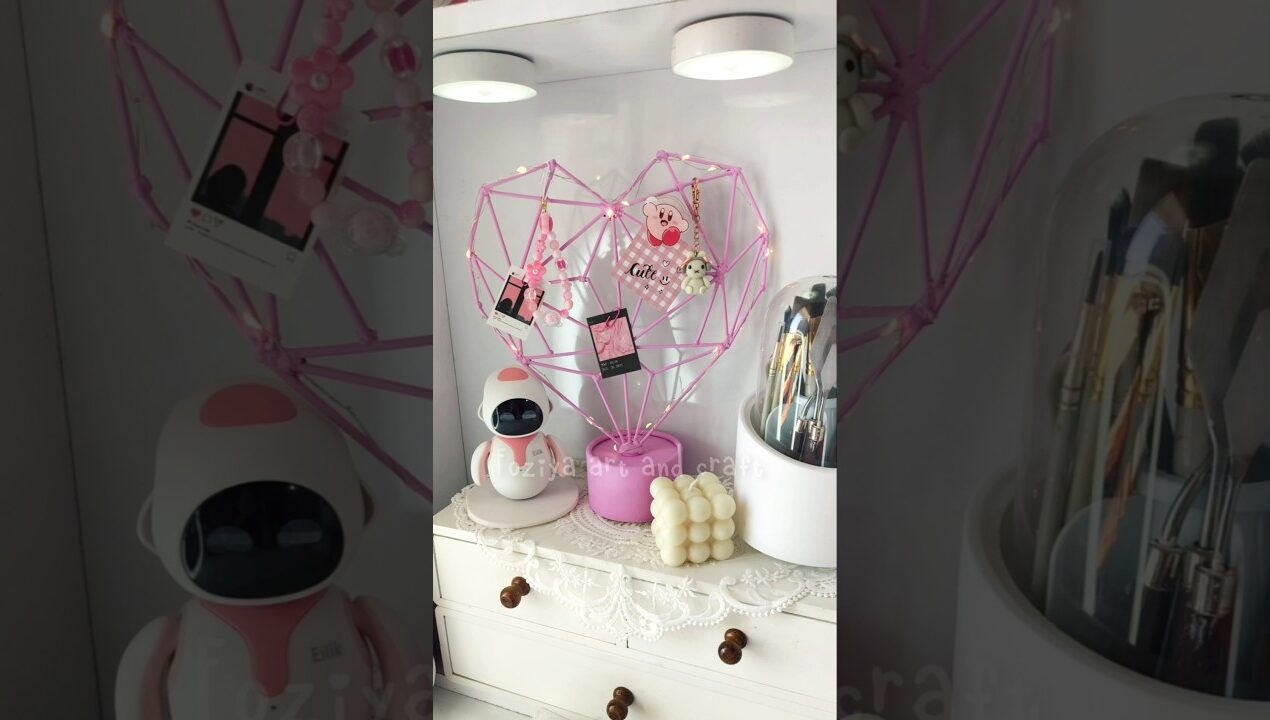 Diy Decor idea 💗✨#shorts #papercrafts #diy #roomdecor #aesthetic