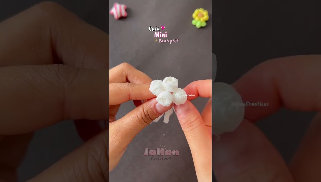 Cute mini flower bouquet 💐 #diy #craft #handmade #shortvideo