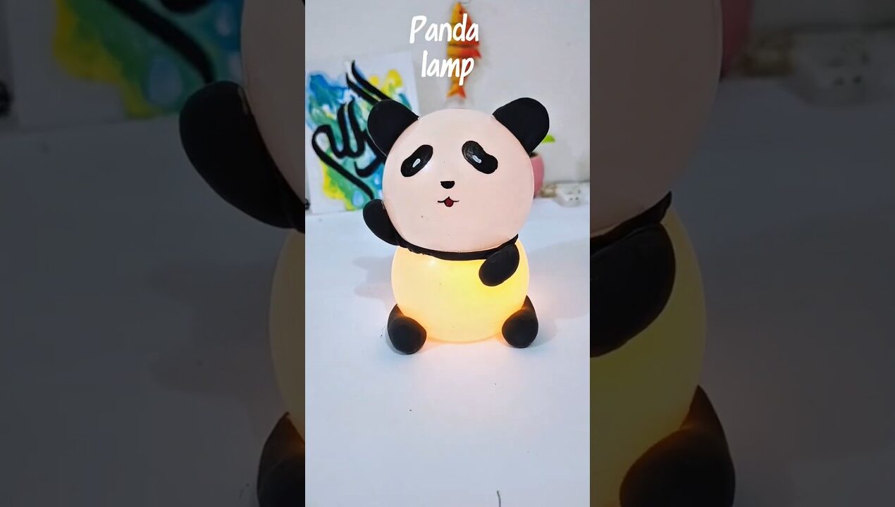 Diy panda lamp||Artistic mahadi|| #art #diy #foryou