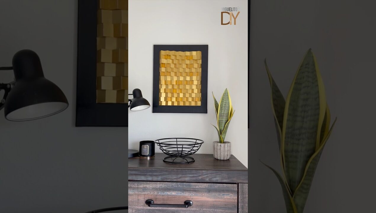 Nadie Cree Que Es Cartulina 😱 Cuadro Decorativo Moderno y Elegante DIY ✨ #decocraft #diy