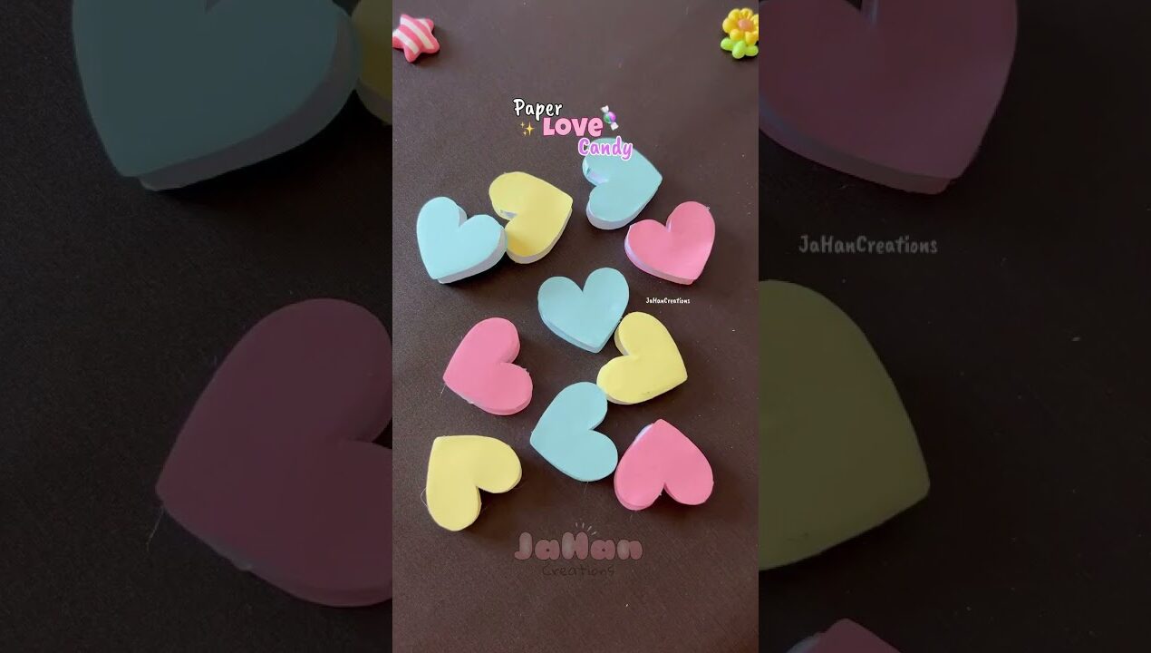 Cute paper love candy 🍬 💝 #diy #giftideas #papercraft #shortvideo