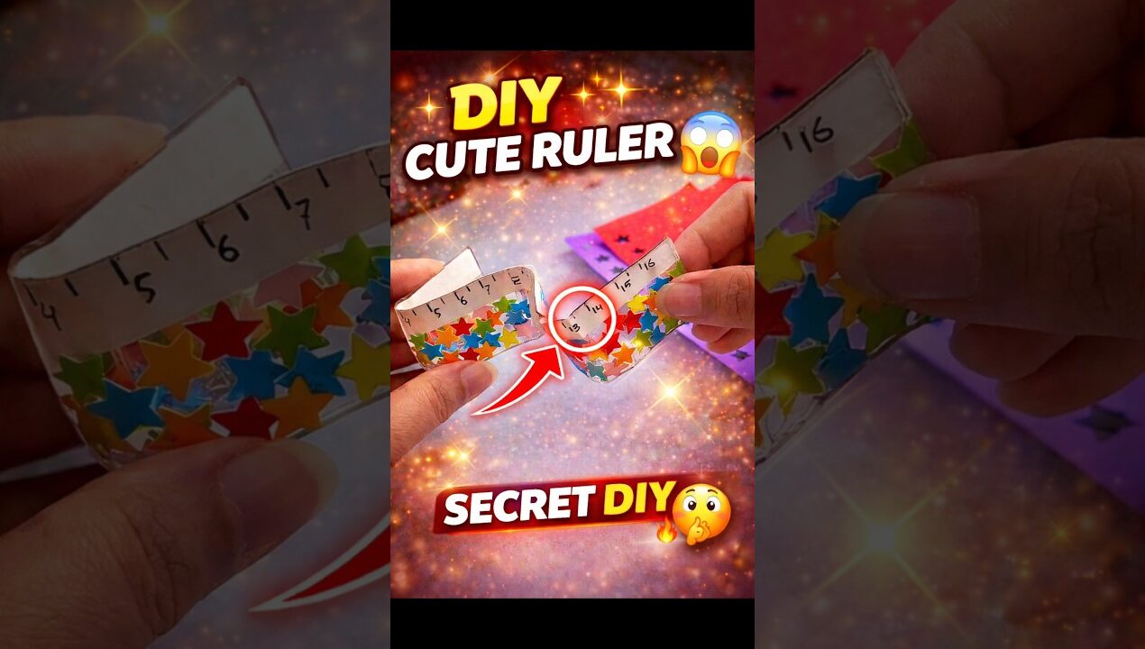 Easy cutest ruler 📏✨😱#shorts #art #diy #craft #youtubeshorts