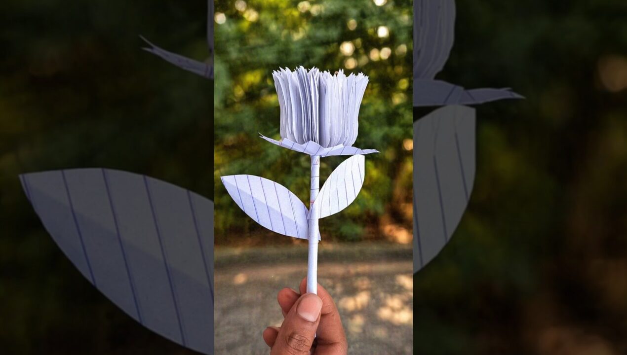 How to Make Paper Flower 🌸 | Easy DIY Craft Tutorial ✂️ #shorts #origami